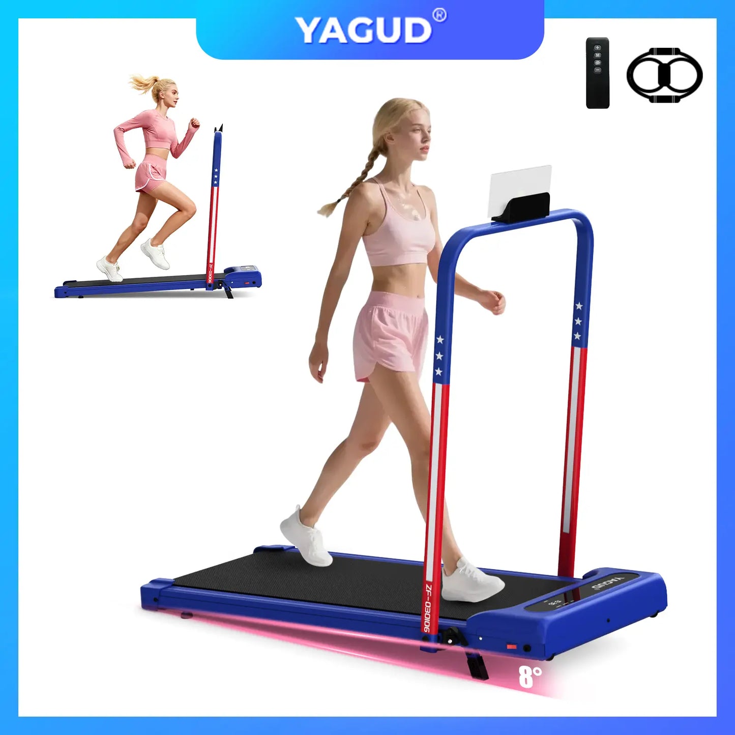 Foldable Adjustable Incline Fitness Platform - 265lbs Capacity, Dual Shock Absorption & Low Noise