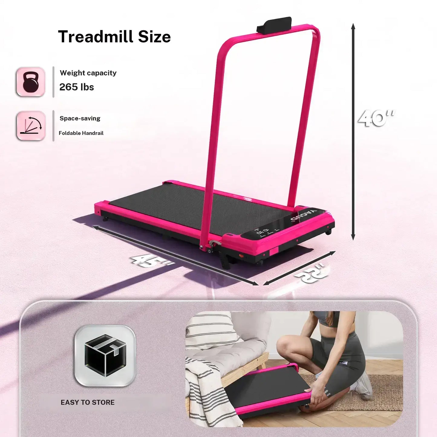Foldable Adjustable Incline Fitness Platform - 265lbs Capacity, Dual Shock Absorption & Low Noise