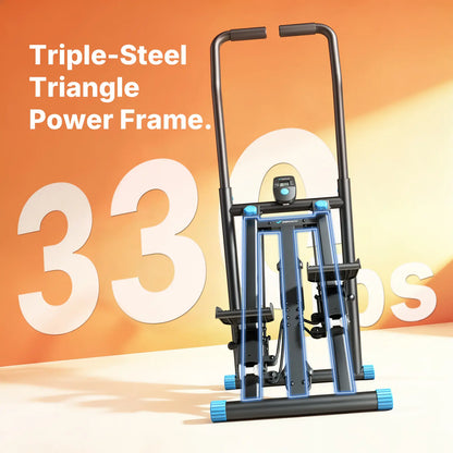 Full-Body Workout Equipment: 330LBS Capacity, Compact Design & Adjustable Pedals