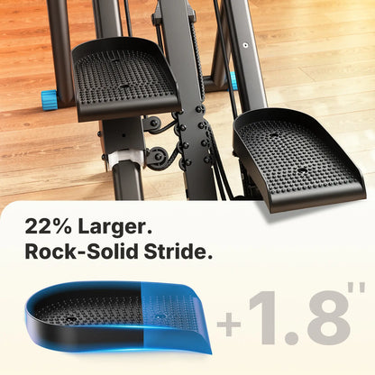 Full-Body Workout Equipment: 330LBS Capacity, Compact Design & Adjustable Pedals