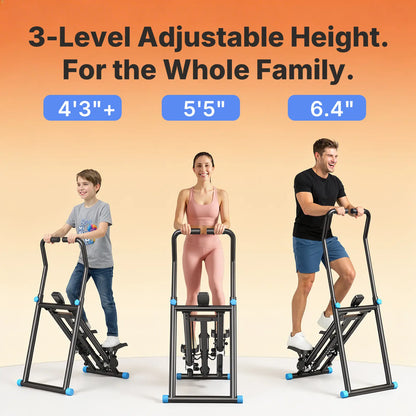 Full-Body Workout Equipment: 330LBS Capacity, Compact Design & Adjustable Pedals
